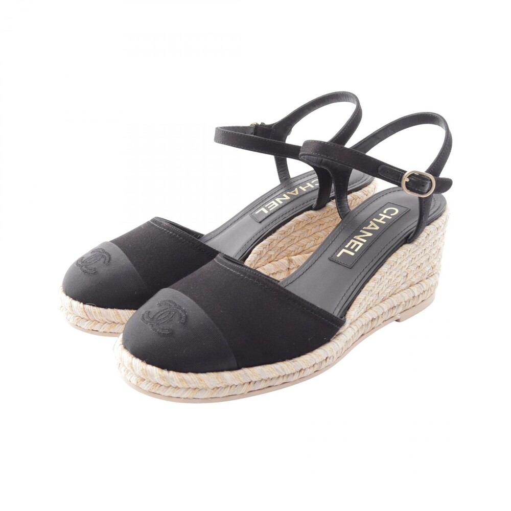 Chanel Coco Mark Wedge Sole Sandals #365375C87B